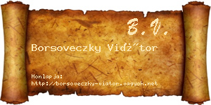 Borsoveczky Viátor névjegykártya